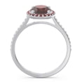 thumbnail image 4 of 2.15 Carat Fine Oval Cut Garnet Gemstone & Real Diamond Engagement Ring for Women Solid 18K White Gold Size 7 by Diamond-Capitals, 4 of 7