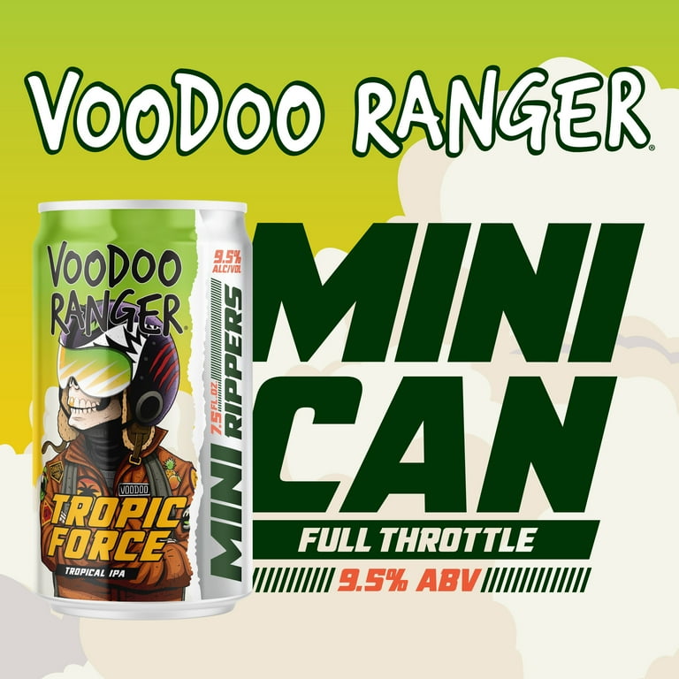 Voodoo Ranger Tropic Force IPA Craft Beer, Mini Rippers 8 pack