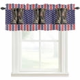 thumbnail image 4 of Kitchen Valances for Window, Independence Day American Flag Light Filtering Rod Pocket Valance Curtain, Retro Military Boots Short Curtains Window Topper for Bedroom Bathroom Living Room 42x12in, 4 of 9