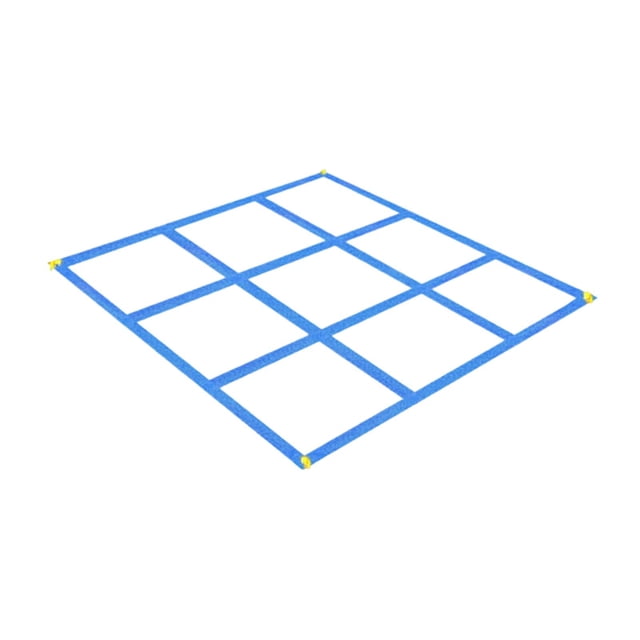 Juego de lanzar y lanzar TAC Toe grande, juego de ingenio, clásico, grande, 1,13 m x 1,13 m, para césped azul B