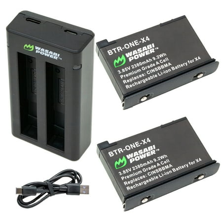 Wasabi Power Battery (2-Pack) and Dual Charger for Insta360 X4
