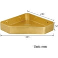 thumbnail image 5 of Shower Organizer   Shower Caddy Corner Shower Rack Self Adhesive Bathroom Shelf No Drilling Wall Mounted space aluminum for bathroom bathroom-Golden_2 layer, 5 of 5