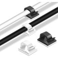 thumbnail image 4 of 60 clips adhesivos para cables, organizadores de cables de plástico, clip de gestión de almacenamiento de cables para oficina en casa, negro, 30 unidades, blanco, 30 unidades (0,34 x 0,55 x 0,53 pulgadas) ER, 4 of 5