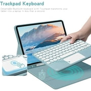 Touch Keyboard Case for iPad (A16) 11th Generation 11 Inch (2025), iPad 10th Generation 10.9 Inch (2022) with Pencil Holder - Magnetically Detachable Touch Bluetooth Keyboard