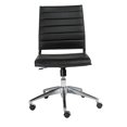 thumbnail image 5 of 22.84 X 24.61 X 38.98 Armless Low Back Office Chair In Black With Aluminum Base, 5 of 6