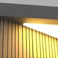 thumbnail image 4 of thinsony Square Metal Striped Decor LED Waterproof Black Solar Fence Post Light, 4 of 9