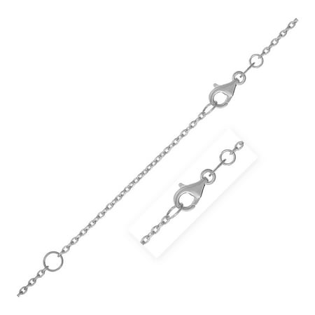 

Extendable Cable Chain in 14k White Gold (1.5mm) Size 18 inches