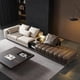 thumbnail image 4 of Italian Designer Light Luxury Genuine Leather Corner Combination New Arrival Minimalist Large Villa High-end Custom Sofa Set My Lux Decor Round, 4 of 12