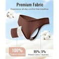 thumbnail image 6 of MecTo Cotton Thongs for Women, Womens Thongs Bikini Low Rise Thong Panties, No Show Underwear, 6-Pack, 6 of 8