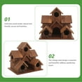 thumbnail image 5 of Entireivity Wooden Bird House Outside Hanging Bird House Backyard Courtyard Decorative Bird House, 5 of 8