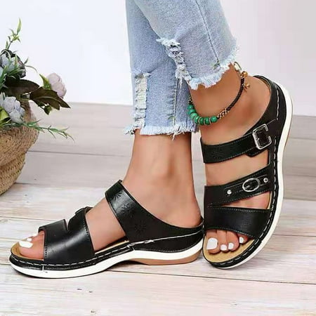 

Sunhillsgrace Shoes For Women Sandals Fashion Women s Casual Shoes Breathable Thick-soled Outdoor Leisure Sandals