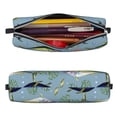 thumbnail image 2 of Cauagu Various Wild Sea Fish Print Leather Pencil Pen Case - Stationery Bag Portable Stationery Bag Big Capacity Pencil Pouch Cosmetic Organizer Bag for Men & Women, 2 of 7
