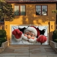 thumbnail image 4 of Uxgjfwu Christmas Garage Door Cover, Santa Claus Design Large Door Decoration, Weather-Resistant Holiday Display for Outdoor Decor, 4 of 5