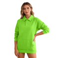 thumbnail image 2 of Stralyhd Womens Sweatshirts Polo Neck Pullover Long Sleeve Clothes Fall Casual Outfit with Pockets Green XL, 2 of 5