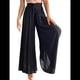 thumbnail image 3 of Pantalones Casuales para Mujer, con Cintura Elástica y Pierna , con Bolsillos. Negro S, 3 of 10