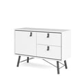 thumbnail image 3 of Home Square 2 Piece Set with Coffee Table & Sideboard in White Matte/Black, 3 of 20