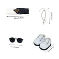thumbnail image 2 of 17cm Doll Clothes Set with Shoes,Headband, Necklace, Shoes & Sunglasses ,5-Piece Fashion Outfit for Dolls, Doll Accessories(Black), 2 of 5