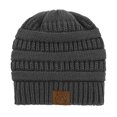 thumbnail image 2 of American Trends Beanies Warm Winter Beanie for Women Knit Hats for Women Thick Soft Hat Slouchy Cap Winter Hat for Women Dark Grey, 2 of 5