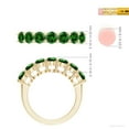 thumbnail image 5 of ANGARA Lab Grown 2.45 Ct Half Eternity Seven Stone Emerald Wedding Band for Women in 14K Yellow Gold (Size-4.5mm) | May Birthstone, Anniversary, Jewelry Gift for Women | Lab-Grown Emerald Ring, 5 of 9