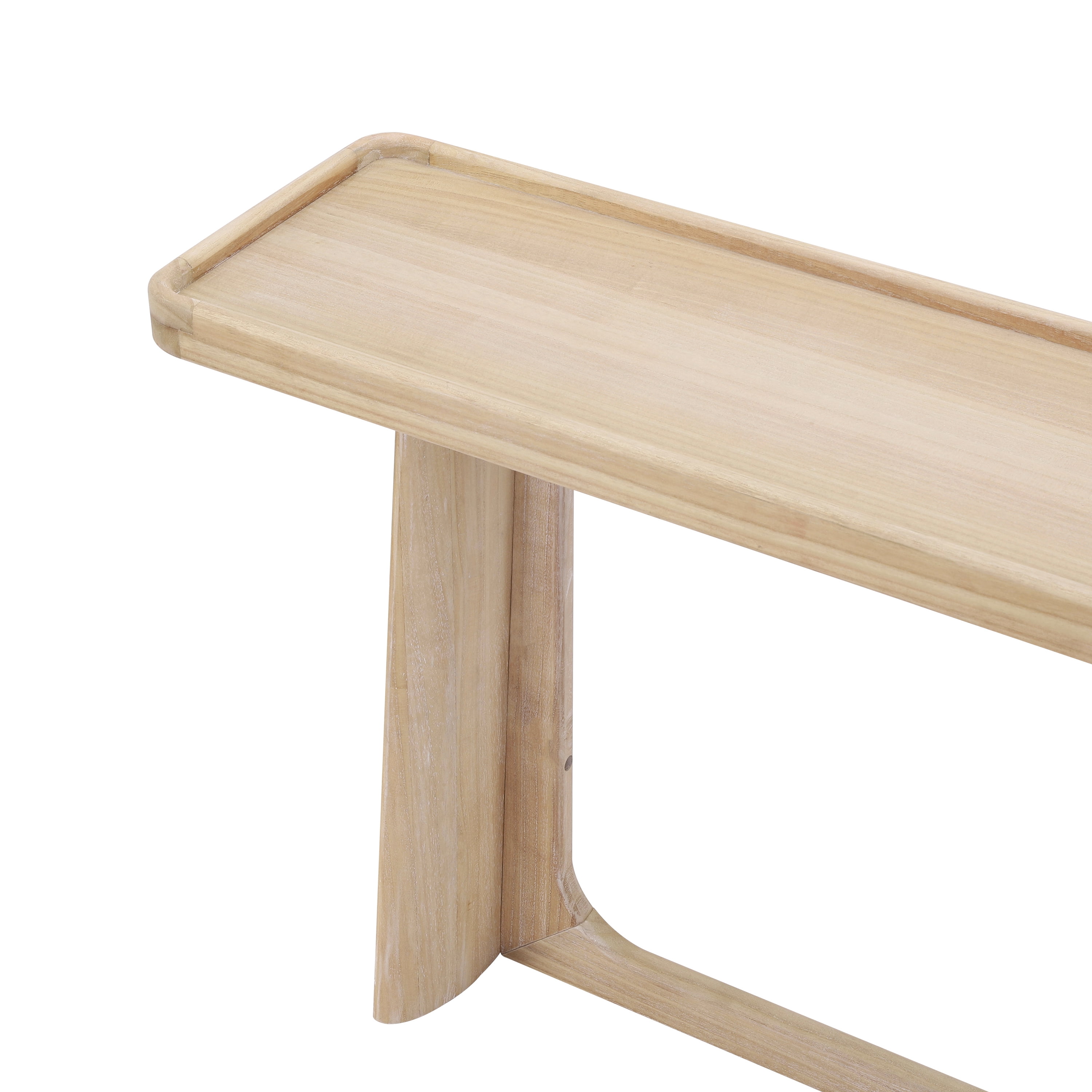 Euroco 58" Console Table with Tray Top Design, Narrow Long Sofa Table with Wood Frame, Farmhouse Entryway Table for Living Room, Hallway,Foyer,Natural