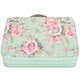 thumbnail image 5 of Estuche para lápices con estampado de rosas, cremallera multicapa, 252 ranuras, bolsillo de almacenamiento portátil para bolígrafos (fondo verde rosa), 5 of 14