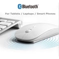 thumbnail image 1 of CAROOTU 5.1 Bluetooth 1800 DPI Bluetooth Wireless Mute Slim Mouse For Ipad Mac Android Tablet Laptop Smart Phones, 1 of 5