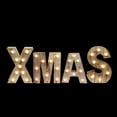 thumbnail image 3 of Northlight 26.5" Brown Battery Operated LED Lighted "XMAS" Wall Decor, 3 of 3
