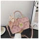 thumbnail image 1 of Bolso tejido a mano, bolso de material para bricolaje, bolso cuadrado pequeño hecho a mano, bolso de mensajero con forma de flor de cerezo tejido a mano, regalo para novia, 1 of 6