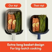 bella 4 Qt Slim Digital Air Fryer with EverGood™ Ceramic Nonstick Coating, 6 Preset Cooking Options, Oatmilk