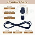 thumbnail image 2 of Uxcell Elastic Shoe Laces, No Tie Shoelaces for Adults Dark Blue, 2 of 6