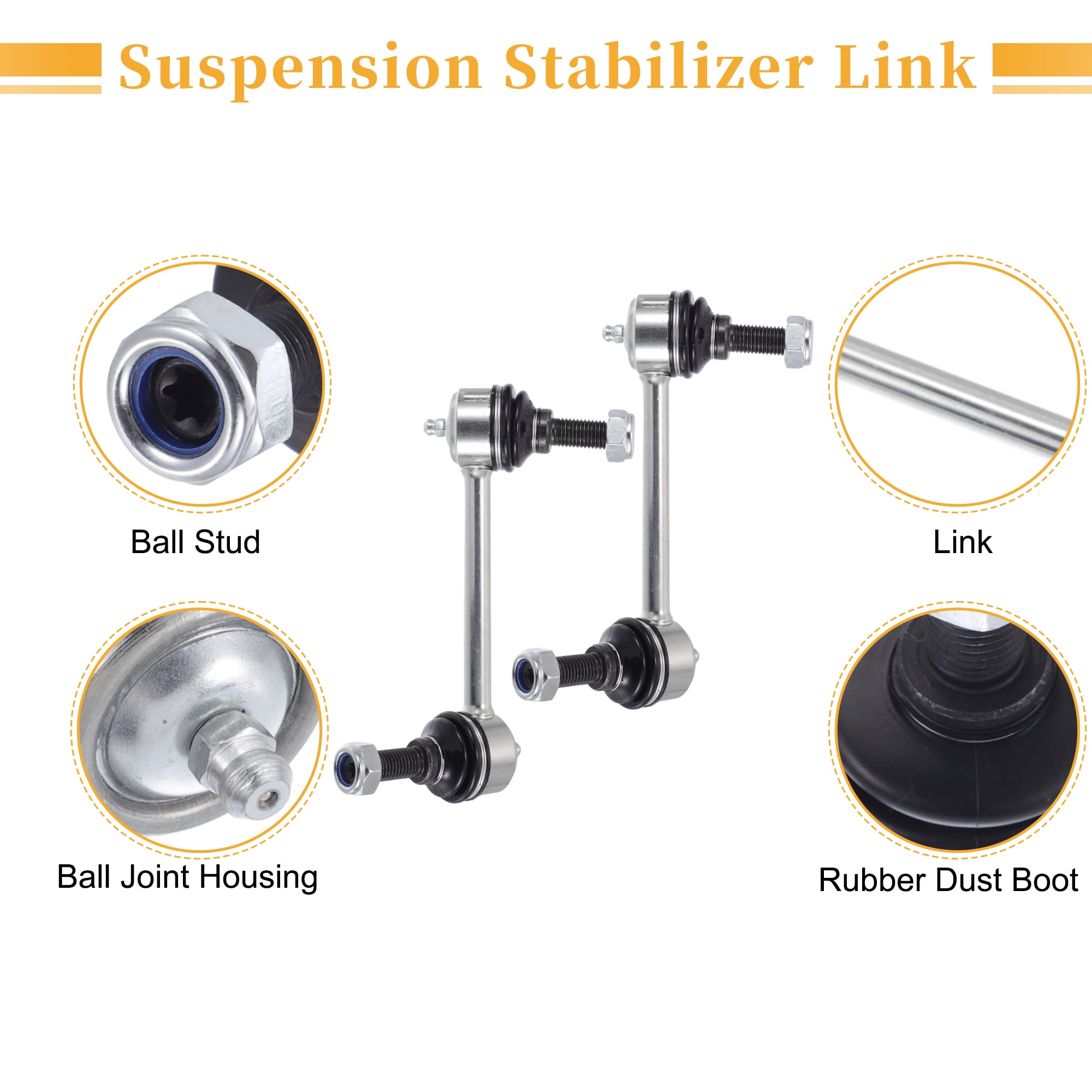 Unique Bargains 2pcs Rear Sway Bar Links Stabilizer Link Kit for Chevrolet Trailblazer 2002-2009 No.K6667/K6668
