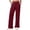 Red, variant on FRSASU Pants for Women Button Elastic Waist Spring Fall Pants Lightweight Solid Color Trousers with Pockets Yellow