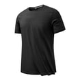 thumbnail image 4 of Mens Crew Neck T-Shirts Short Sleeve UPF 50+ Lightweight Moisture Wicking Casual Basic Tee Shirts Big and Tall Size M-5XL Black, 4 of 5