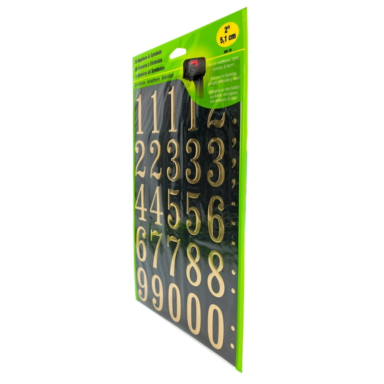 Hy-Ko Mylar Letters, Gold on Black, 2 - 54 count