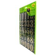 Hy-Ko 2 Vinyl Black and Gold Self-Adhesive Number & Symbol Kit, 0-9 Included