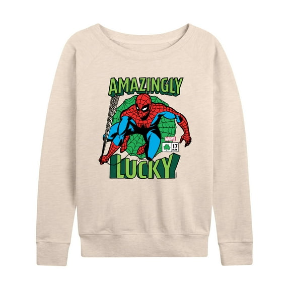 Marvel Spider-Man - St. Patrick's Day Amazingly Lucky - Women's French Terry Pullover Sweatshirt
