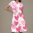 thumbnail image 1 of LOVZFMLL Robe à Manches Courtes Imprimée Mode Enfant 3-12 Ans Col Rond, 1 of 6