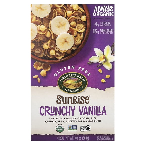 Nature's Path Organic Breakfast Cereal, Sunrise Crunchy Vanilla, 10.6oz Box