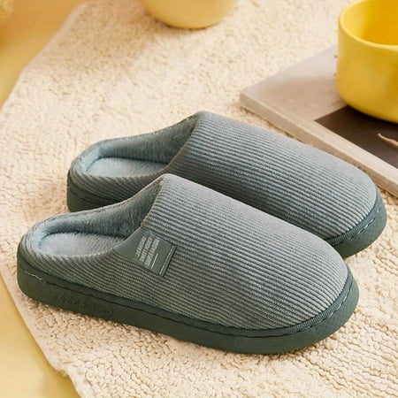 

NAYUKA Thick Bottom Home Slippers Household Plush Slippers Anti-slip Thermal Slippers
