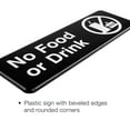 thumbnail image 4 of Excello Global Products No Food or Drink Sign: Easy to Mount Informative Plastic Sign with Symbols 9x3, Pack of 3 (Black) - EGP-HD-0267, 4 of 5