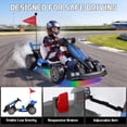 thumbnail image 4 of Licensed Porsche 24V Go Kart Ride on Toys Electric Go Kart for Boys Girls Age 6-12 Years Old, Blue, 4 of 10