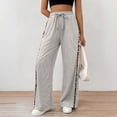 thumbnail image 4 of CAIXIA Women's Leopard Wide Leg Pants Casual High Waisted Palazzo Trousers with Pockets Spring 2026, 4 of 6