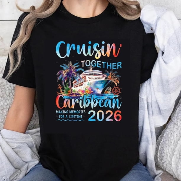 Camiseta 100% Algodón 'Cruisin Together Caribbean 2026' Haciendo Recuerdos