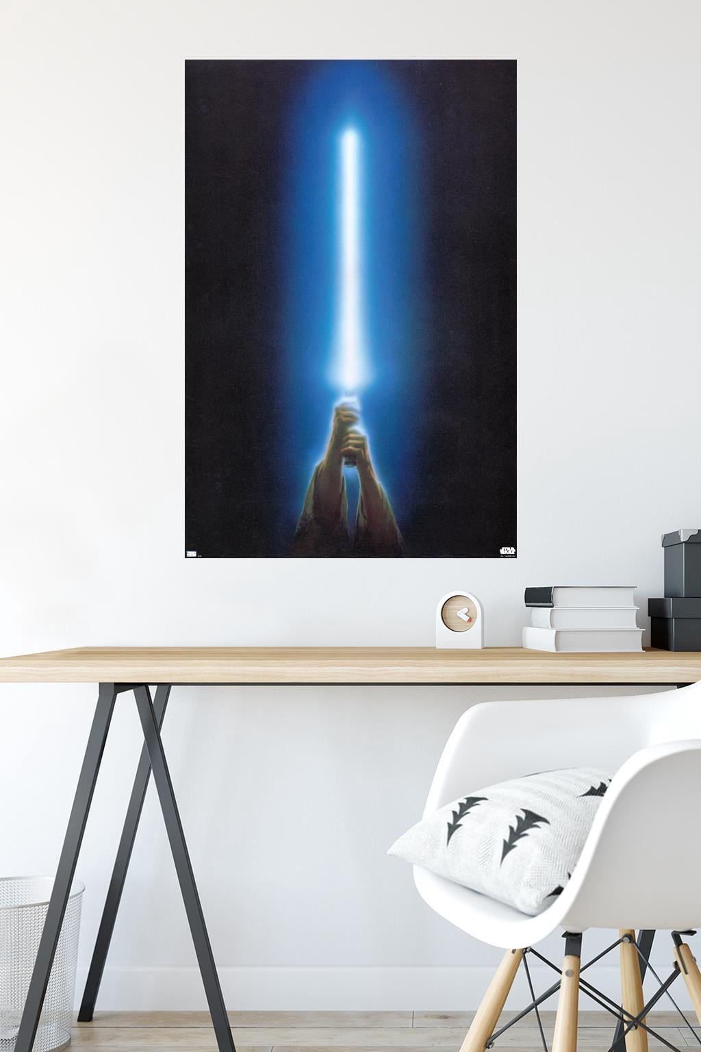 Star Wars: Original Trilogy - Blue Lightsaber Wall Poster, 22.375" x 34"