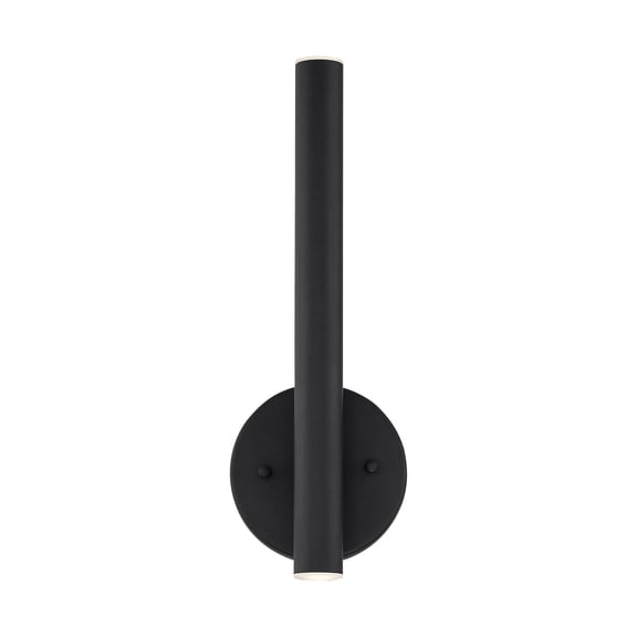 Z-Lite Forest 2 Light Modern Steel LED Wall Sconce in Matte Black