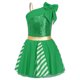 thumbnail image 3 of Disfraz de elfo navideño para niñas, vestido de tutú con rayas de lentejuelas, vestido de baile, vestido de patinaje artístico, vestido de bastón de caramelo para fiesta de Navidad, 3 of 5