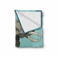 thumbnail image 2 of Animal Soft Flannel Fleece Throw Blanket, Giant Swimming in Ocean Water Humor Tropical Graphic, Cozy Plush for Indoor and Outdoor Use, 70" x 90", Slate Blue Turquoise, by Ambesonne, 2 of 6