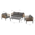 thumbnail image 2 of Grand Patio 4-Piece Outdoor Set, All-Weather Aluminum & Resin Wicker Sofa with Coffee Table - Gray, 2 of 8