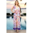 thumbnail image 3 of HAPPY BAY Women's Summer Front Open Chunky Beach Beachwear Duster Kimono Cardigan M-L Violet_AC35, 3 of 5