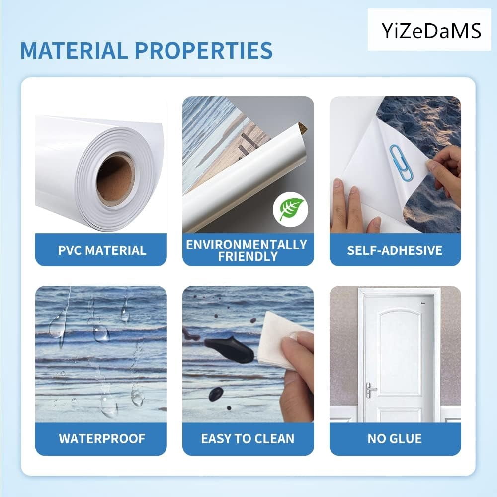 3D Door Stickers for Interior Doors Blue Cargo Freight Container for Transportation Background Vinyl Waterproof Self Adhesive Door Mural,SP-F865,S(38.5x200cmx2Pcs)